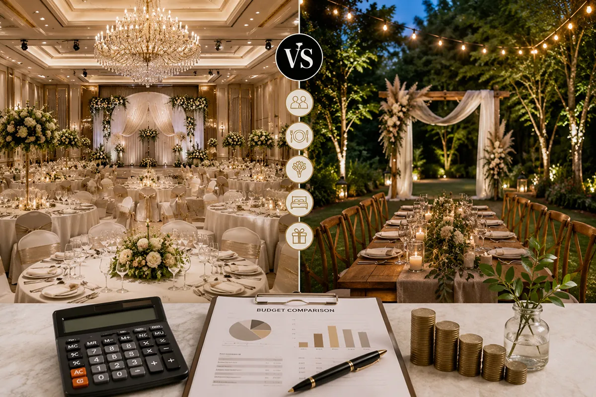 เปรียบเทียบงบประมาณ Intimate Wedding vs งานแต่งขนาดใหญ่ เซฟงบส่วนไหนได้บ้าง